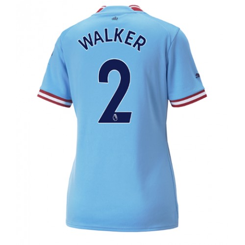Manchester City Kyle Walker #2 Hjemmedrakt Kvinner 2022-23 Kortermet Manchester City Kyle Walker #2 Hjemmedrakt Kvinner 2022-23 Kortermet